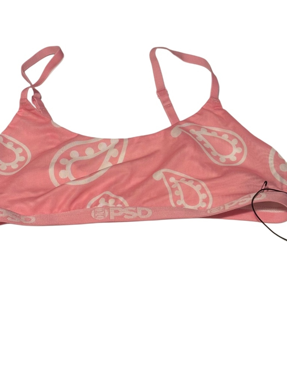Women’s PSD Pink Bandana Mesh Scoop Bralette Sz MD NWT